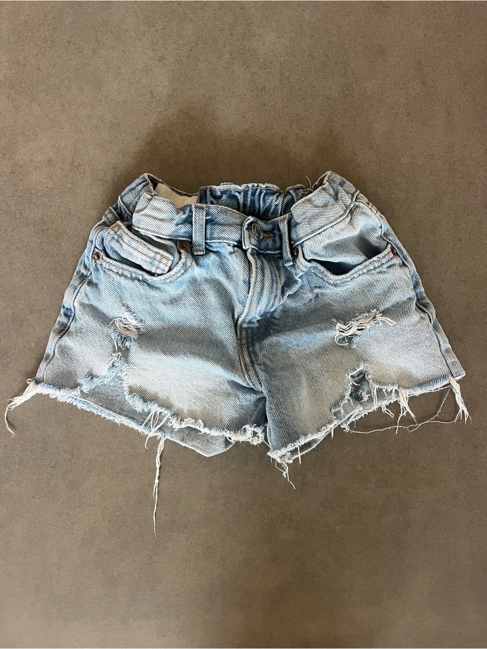Zara girls denim cutoff shorts
